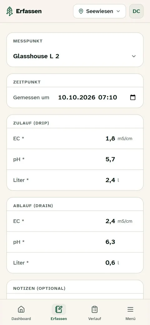 Erfassen